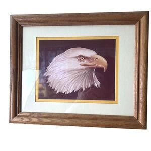 Framed Bald Eagle Art Print, Wildlife Artwork, Home Decor, Wall‎ Hanging